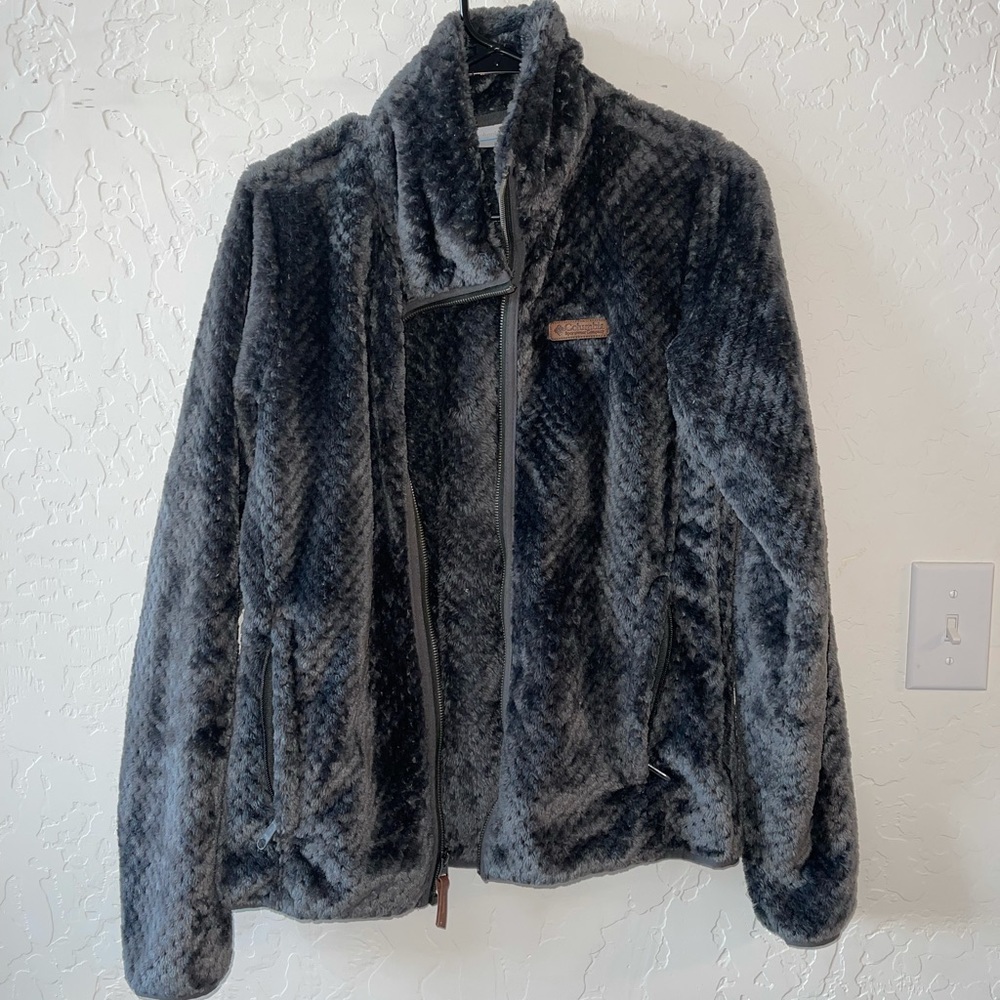 Columbia full zip fuzzy jacket